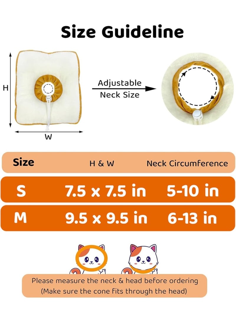 هوميفاي طوق قط قابل للتعديل، طوق استشفاء ناعم للقطط بعد الجراحة، طوق قط خفيف من القطن لمنع اللعق، طوق إليزابيثي للقطط/القطط الصغيرة/الكلاب الصغيرة - Image 5